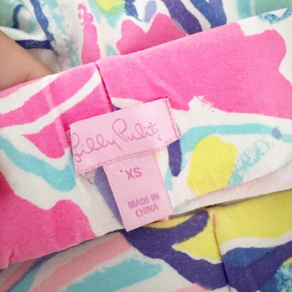 LILLY PULITZER Georgia May Palazzo Flare Pants Royal Pink Swept by The Tides XS - Picture 9 of 10